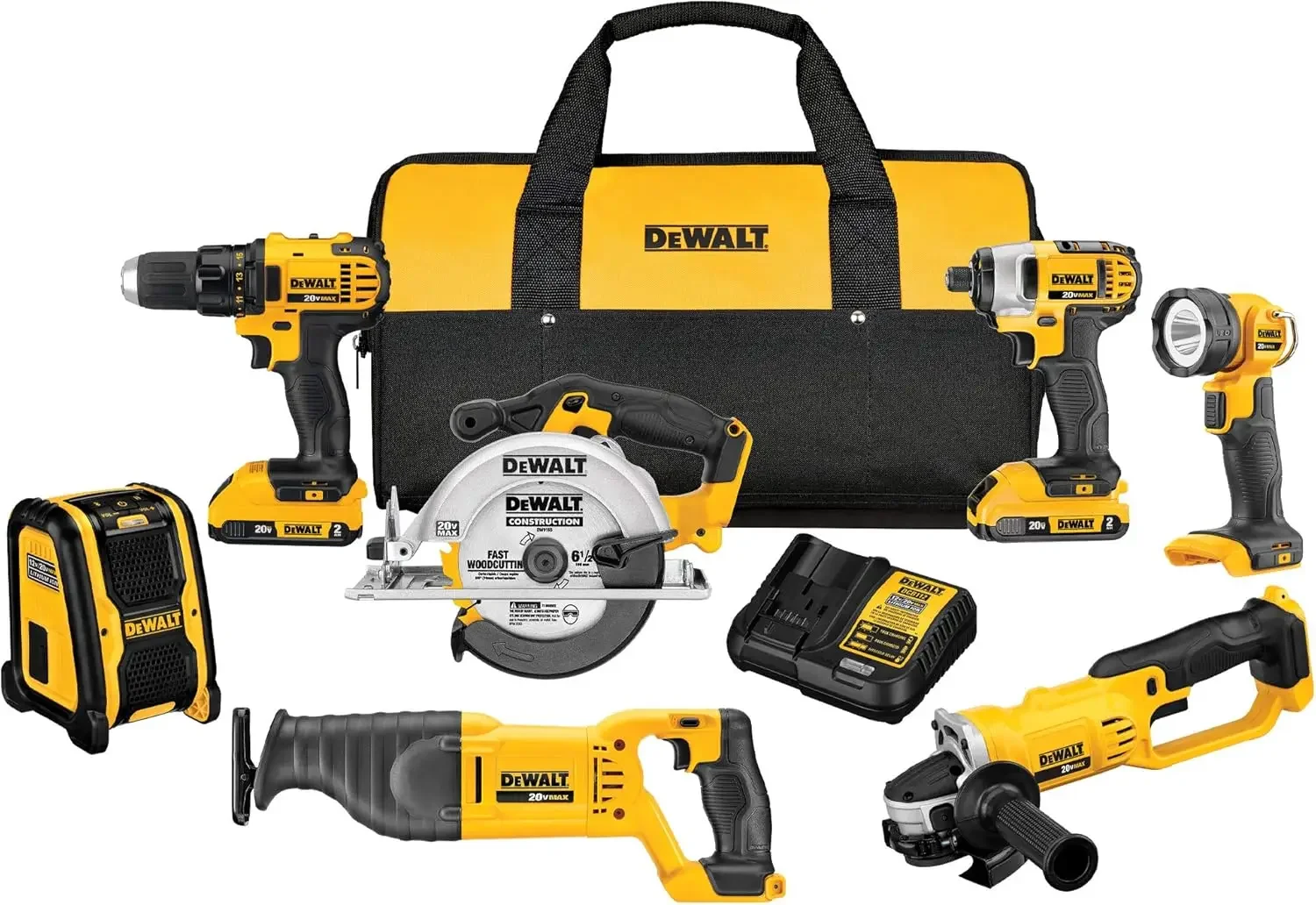 

DEWALT 20V MAX Combo Kit, Compact 7-Tool (DCK720D2)