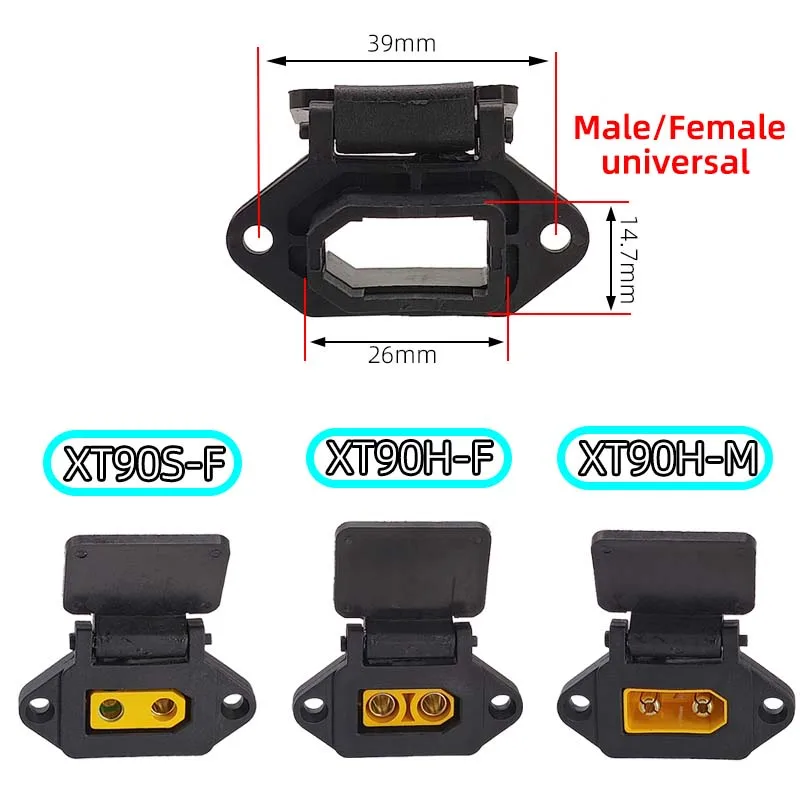 1PCS XT90 with fixed power plug, modified electric motorcycle lithium battery large charging port housing