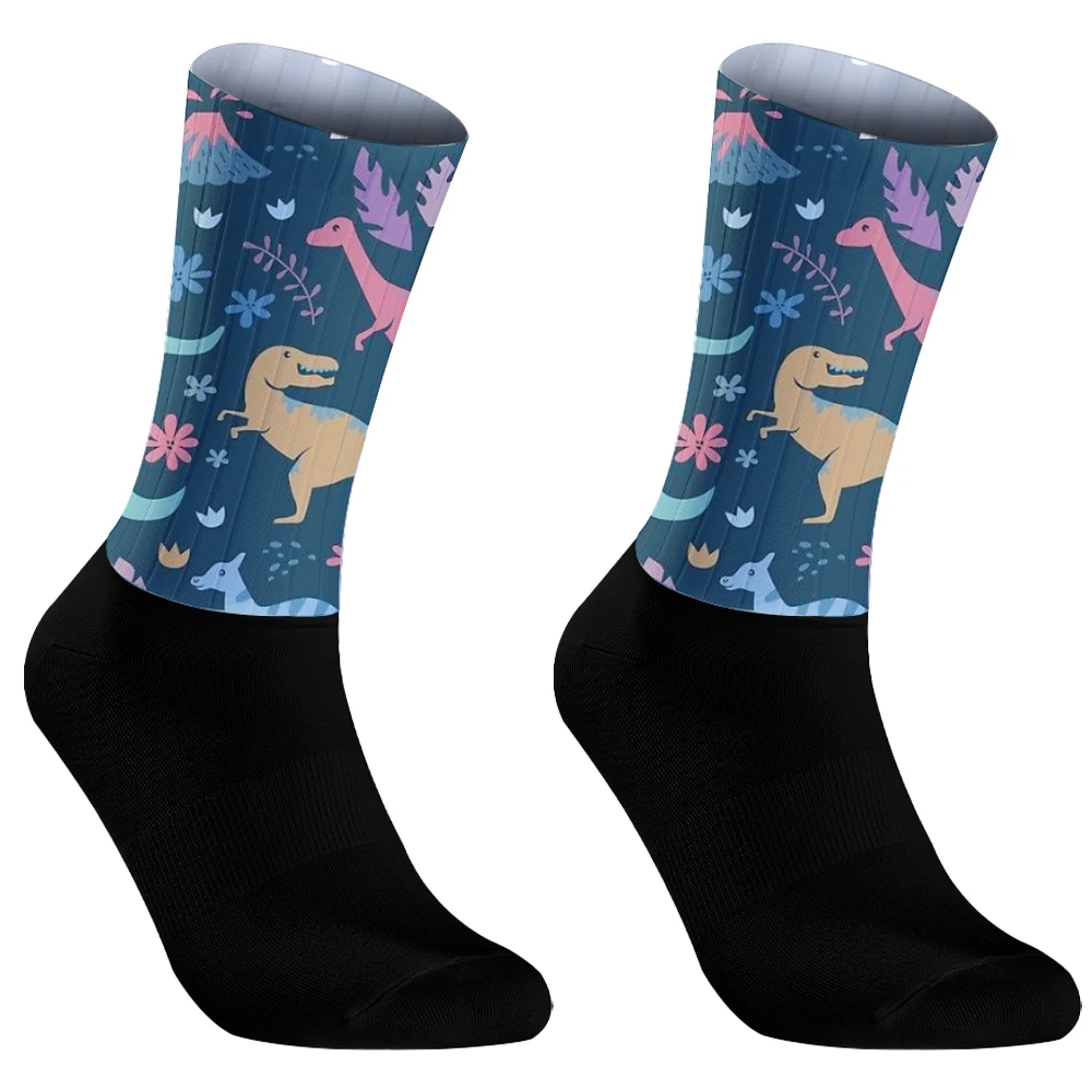 Casual 2024 New Dinosaur Brand Shark Spider Cool Funny Animal Men Socks Cotton long hip hop cool cycling Socks for Men