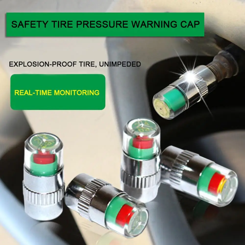 Car Tire Pressure Monitor Universal Durable Practical Car Accessories Valve Warning Tire Pressure Gauge Tire Warning