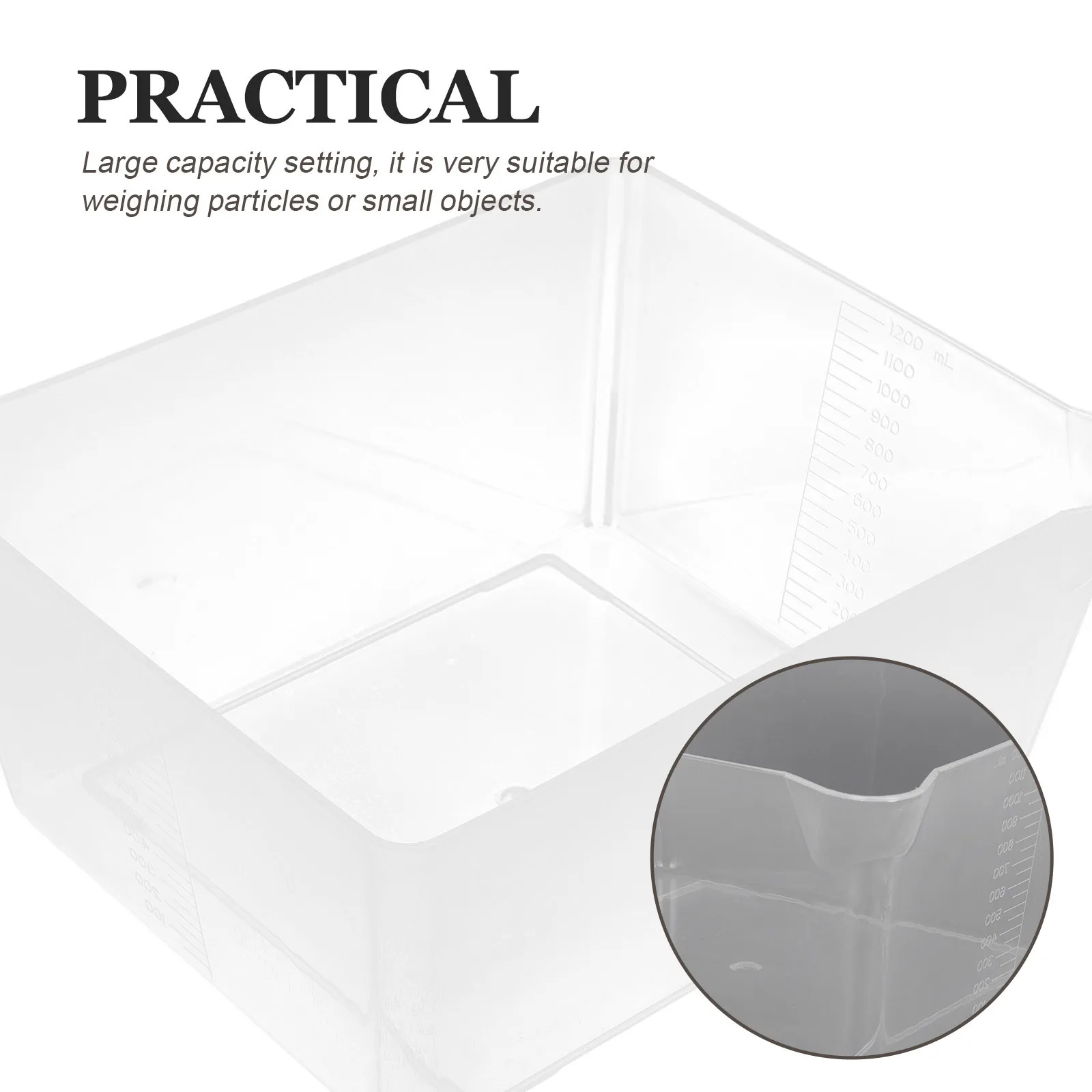 Food Scale Tray Kitchen Weighing Bowl Transparent Plastic Wear Resistance Smooth Surface Convenient Storage Measurement