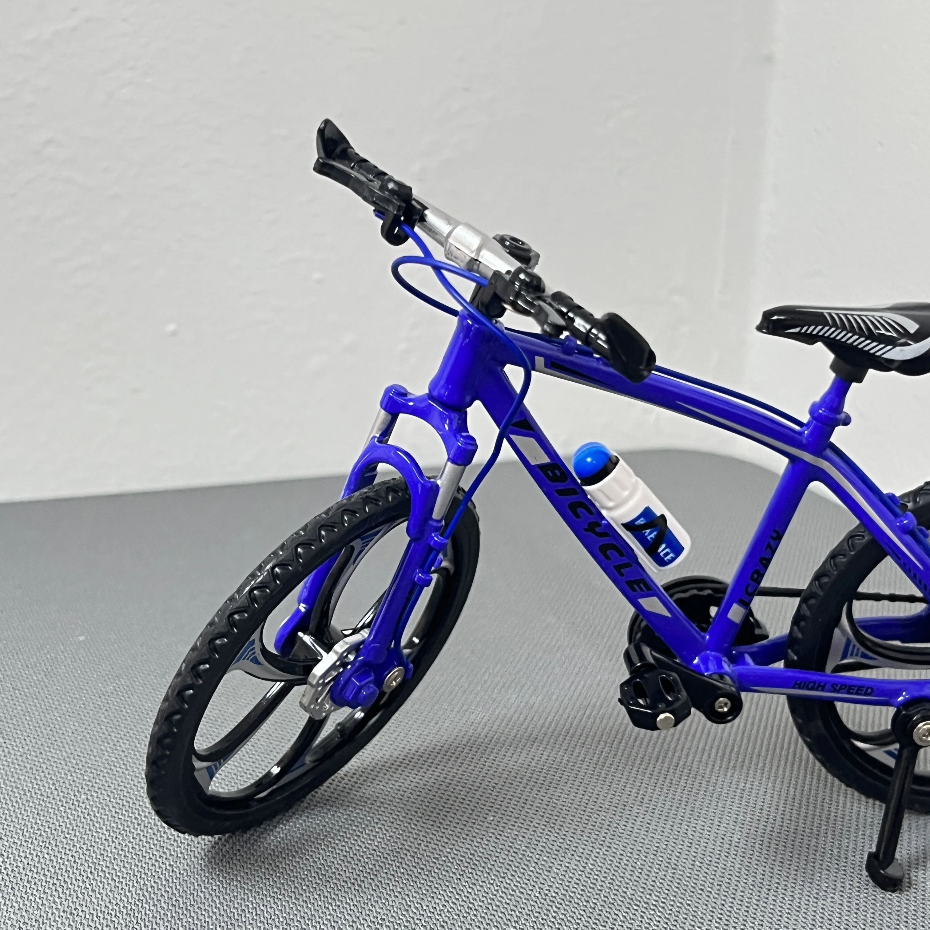 1:8 Mini Model Alloy Bicycle Blue Diecast Decoration Metal Finger Bmx Mountain Mini Bike Simulation Toys Boy