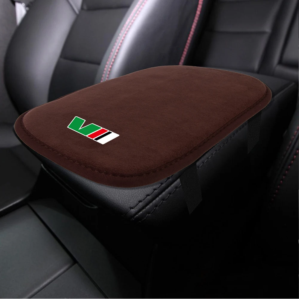 1PCS Car Armrest Box Mat Center Console Arm Rest Box Fur Leather Pad For Skoda S Octavia VII Fabia 2 Superb 2 Kamiq Kodiaq VRS