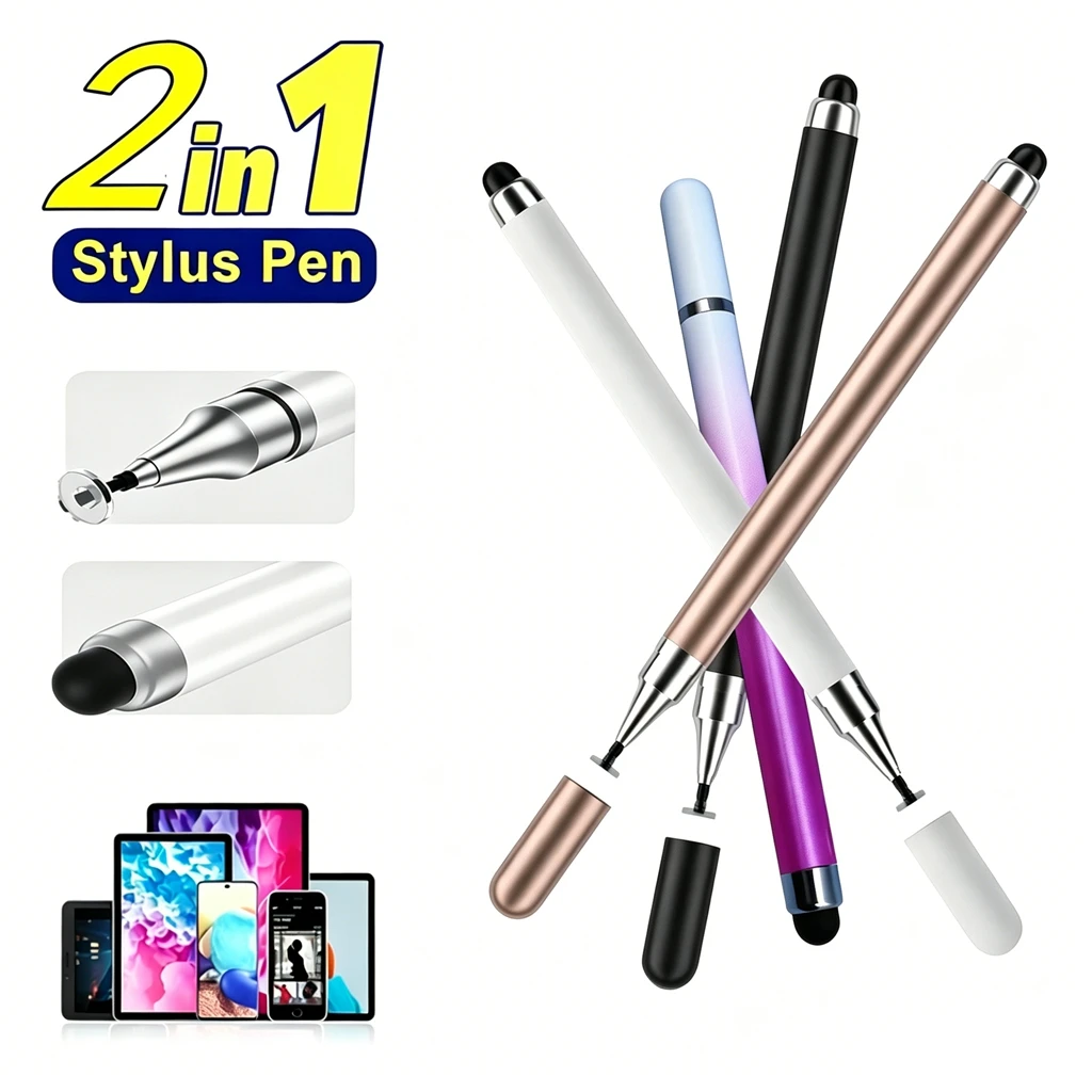 Universal 2 in 1 Stylus Pen for Smart Phone Tablet Drawing Capacitive Pencil Android Screen Touch Pen For iPhone Samsung