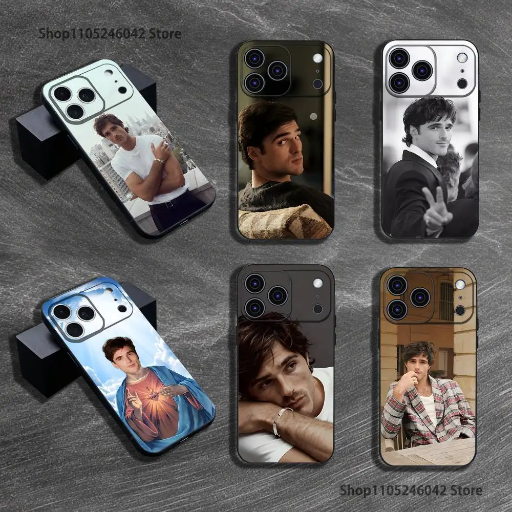 

J-Jacob E-Elordi Black Soft Cover Phone Case For iPhone 17,16,15,14,13,12,11,Pro,Max,Plus