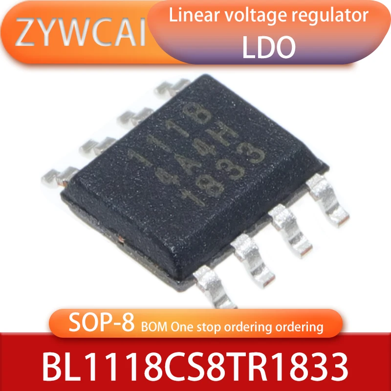 

BL1118CS8TR1833 SOP-8 Linear voltage regulator LDO 1118 Dual 1A Low Dropout Regulator