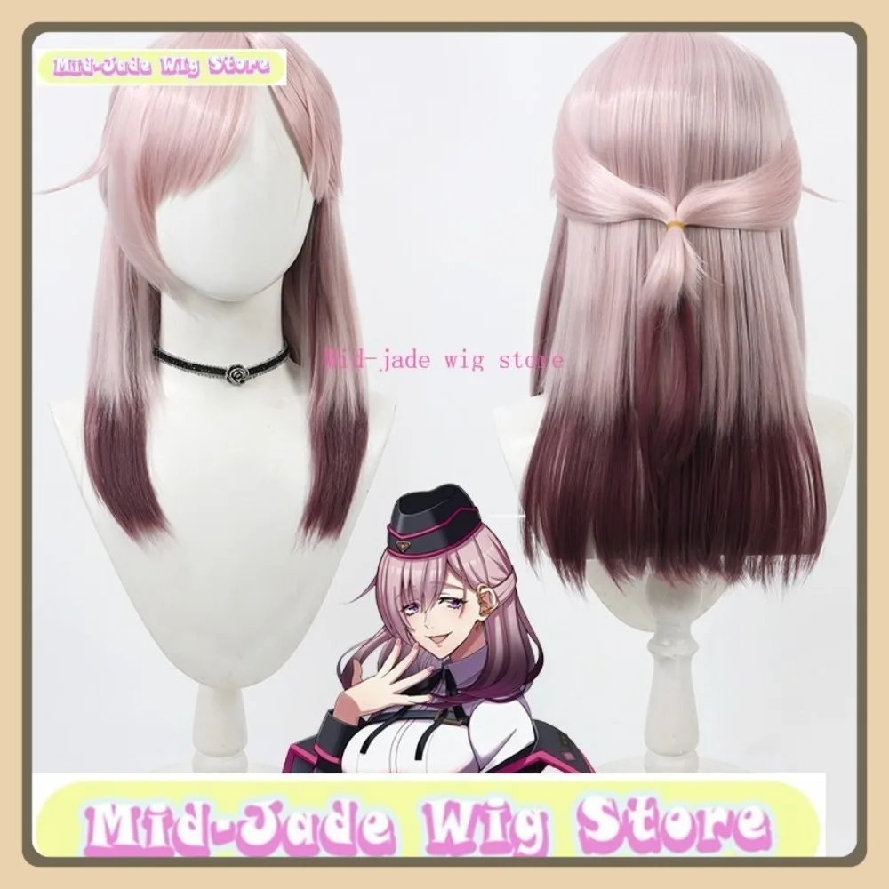Peluca de jade medio tienda hipnosis micrófono Jakurai Jinguji Cosplay peluca Anime juego de rol fiesta de Halloween peluca sintética