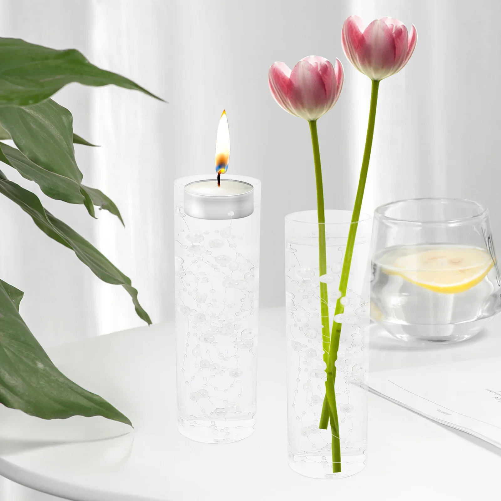 

30Pcs Faux Pearl String High Quality Artificial Pearl Beads Strand for Bridal Hair Accessories Christmas Garland Table Vase