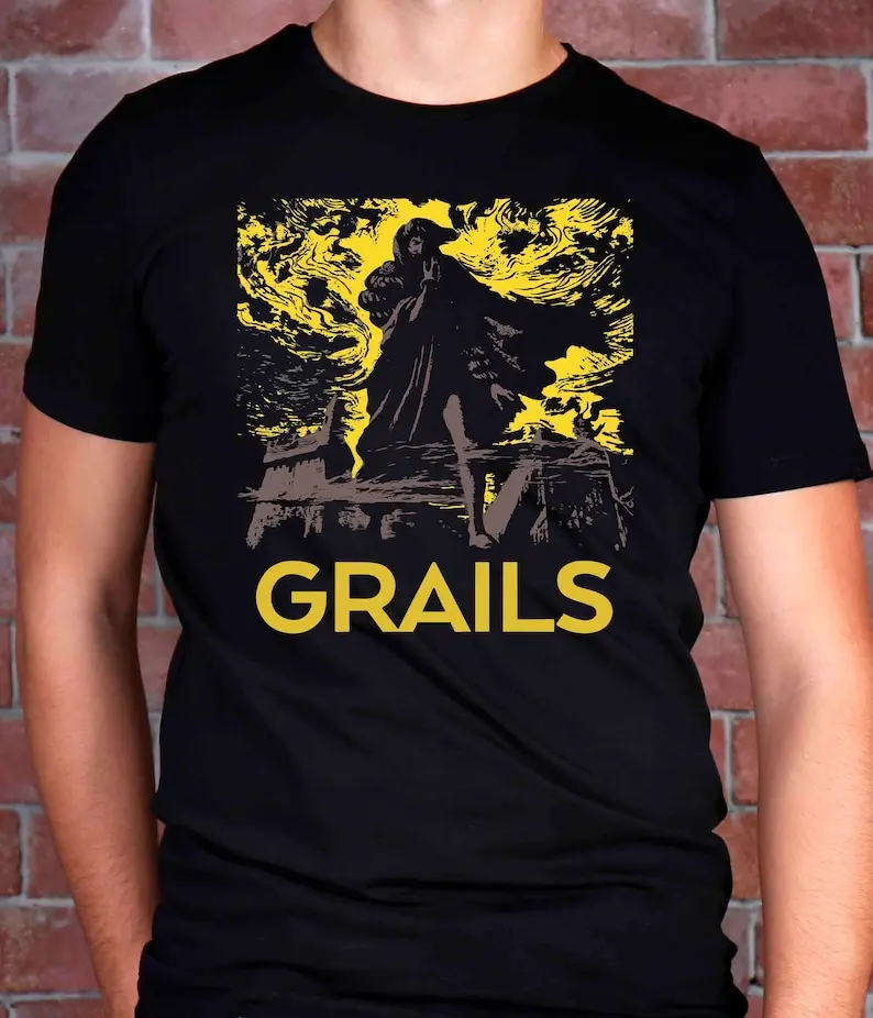 

GRAILS T Shirt Unisex Rock, Dark Experimental Instumental, Gothic, Suspense, Band Tee