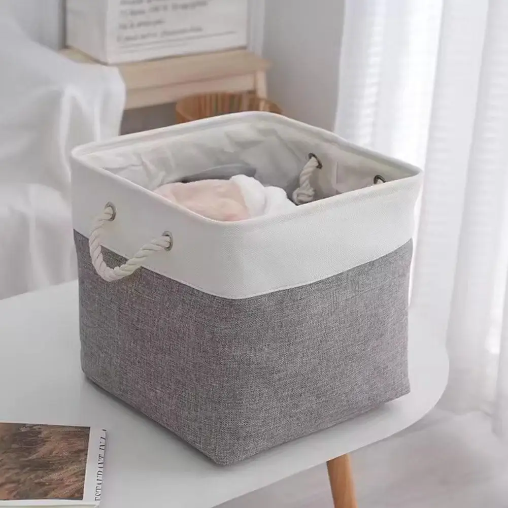 Folding Fabric Storage Basket Portable Multi-functional Home Supplies Sundries Sorting Basket Cube Toys Sock Organizer Box