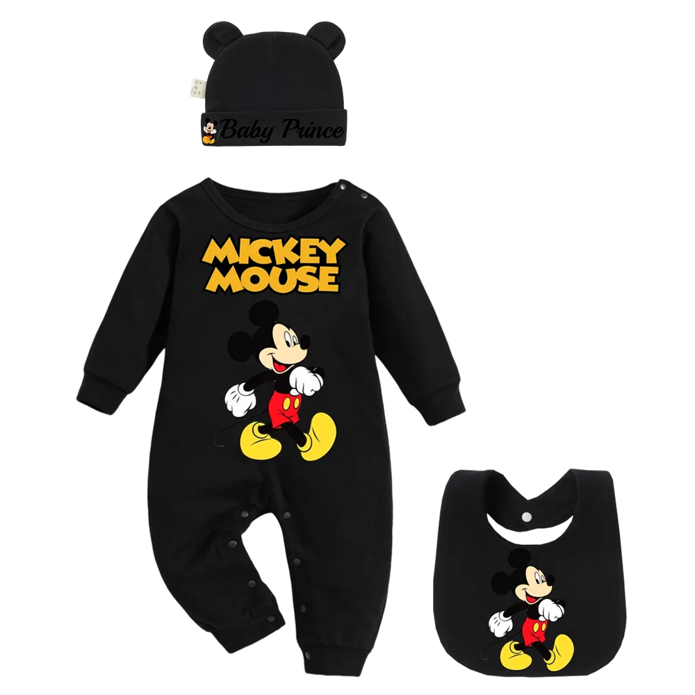 

3 pieces/set Newborn baby cotton bib solid color hat Kawaii crawling suit baby hiccup cloth set children's gift 0-6M