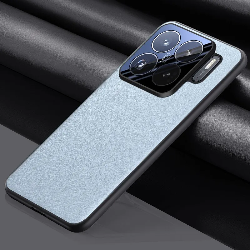 

For Xiaomi 15S Pro Case ELVEV Airbags Luxury PU Leather Full Coverage Lens Protection Phone Cover