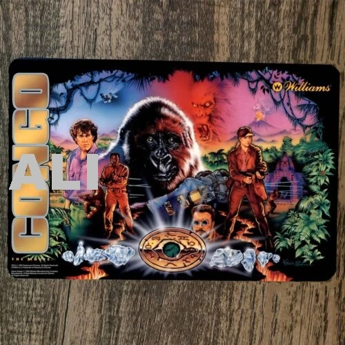 Congo Arcade 8x12 Metal Wall Video Game Sign sign