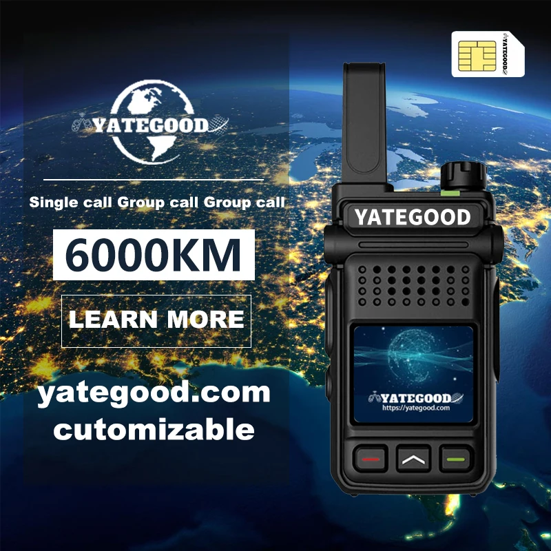 

YATEGOOD G6022 рация без ограничения расстояния, домофон, длительный режим ожидания, портативный, более 5000 км, 4G, 5G