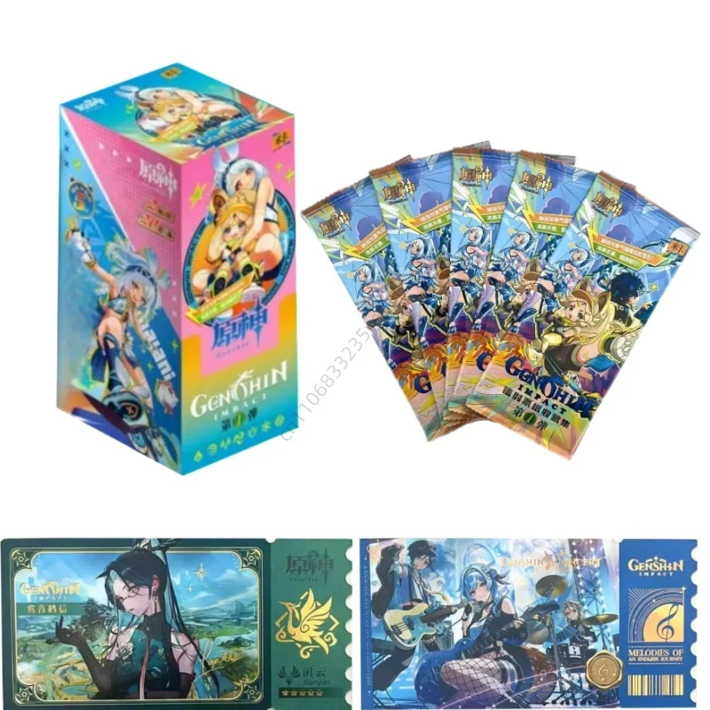 

Genshin Impact New Product Series Rainbow Series Character Series Ticket Stub Collection Card Card Full Set of Hot Sale