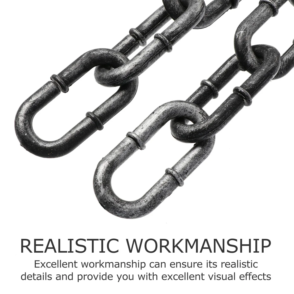 

1Pcs Simulation Iron Chain Prop Halloween Durable Plastic Costume Party Decoration Halloween Chain Prop