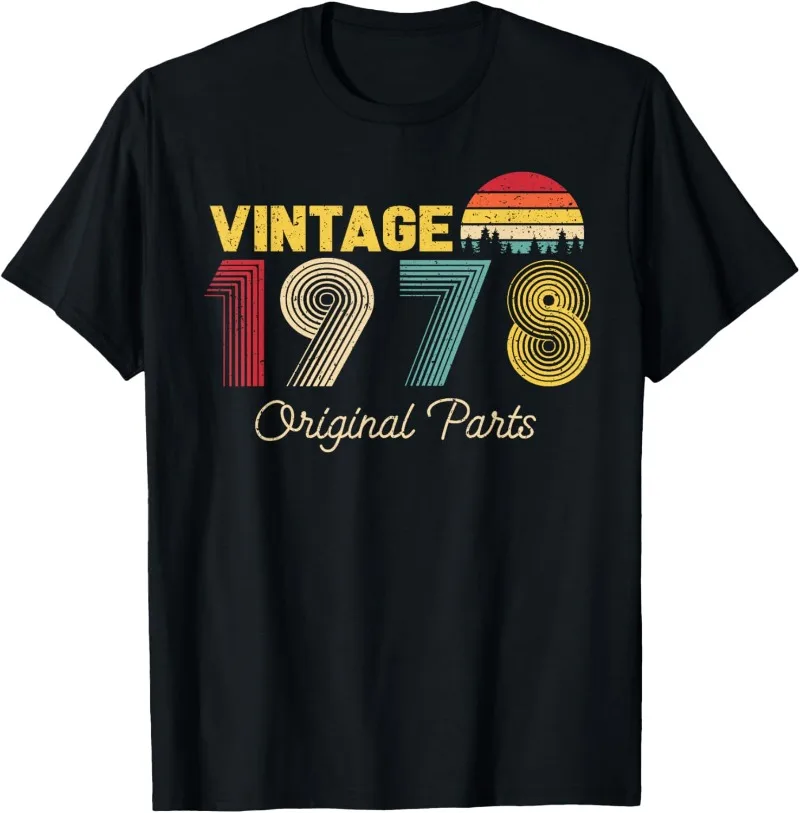 

Retro Original Parts 1978 Cool Men and Women 47th Bday Shirt Funny Graphic T Shirts Retro 1978 Retro Tees Horse Year Shirts