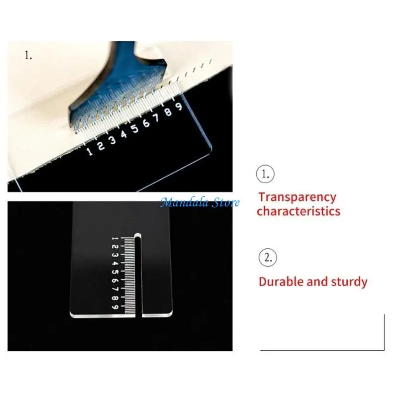 

U2JC 2PCS Acrylic Leather Stitching Aid Plate Stainless Steel Leathercraft Tool