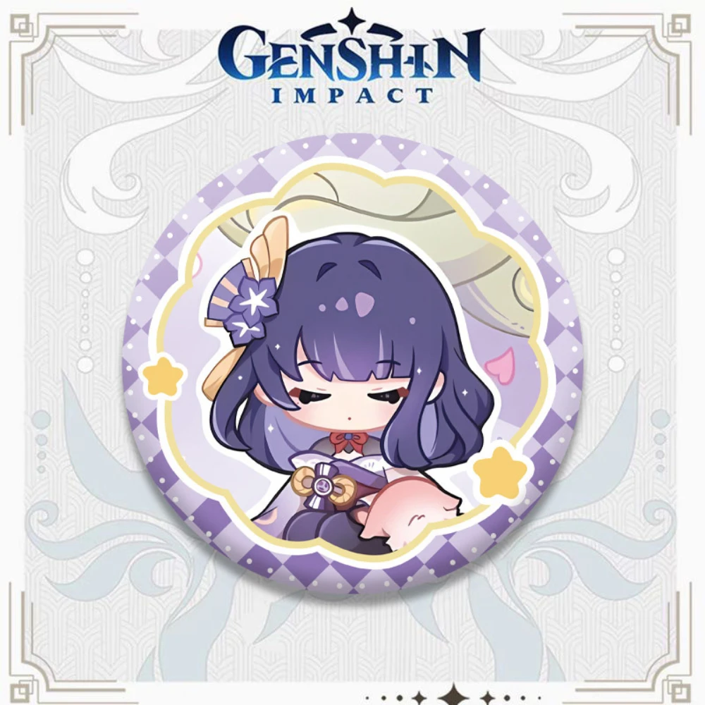 58MM Game Genshin Impact Furina Venti Beelzebul Brooch Badge Gifts Pendant Halloween view 3
