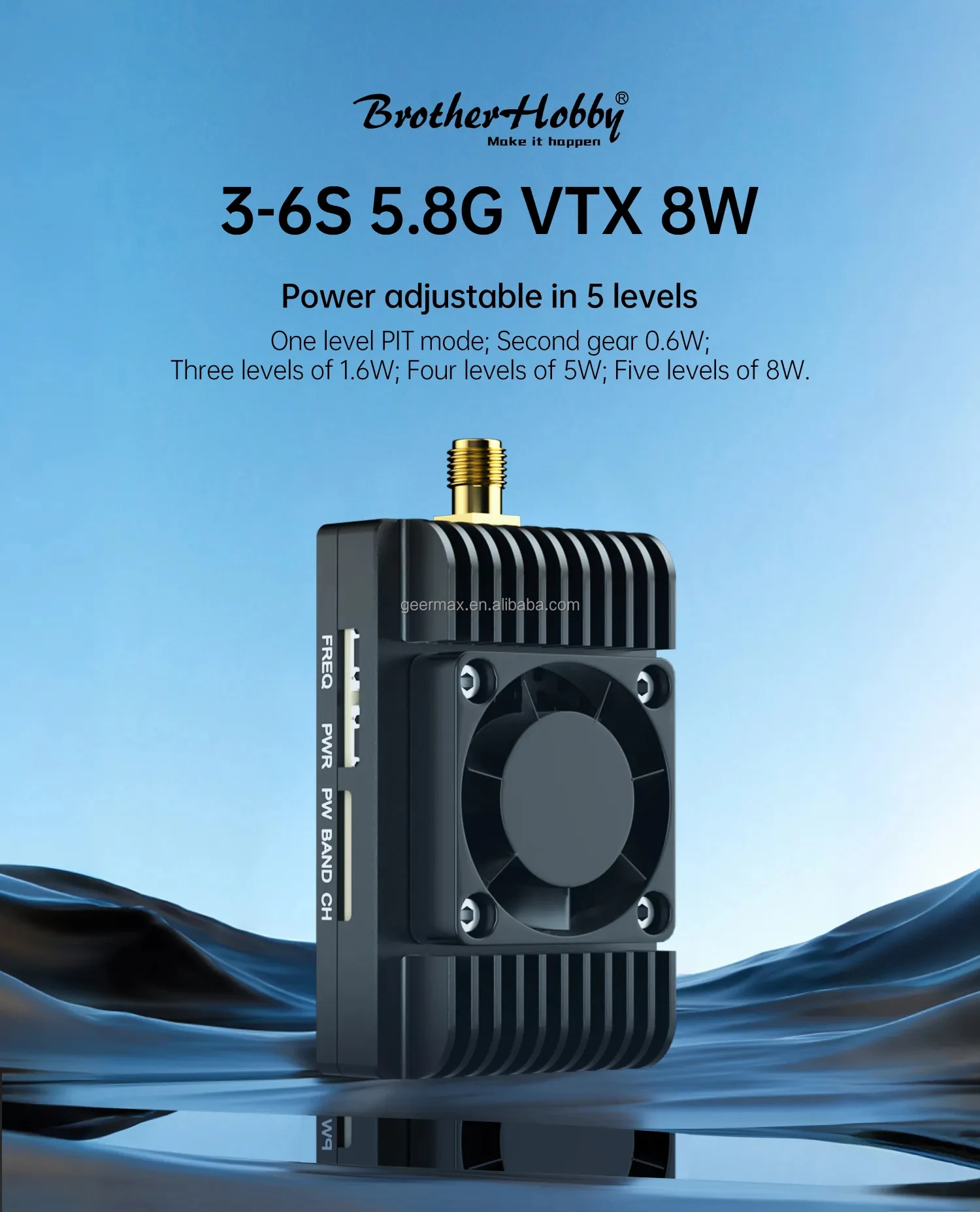 FPV Drone 3-6S 5.8G 8W Video Transmitter Brother Hobby Avenger 5.8GHz VTX 48CH 12-36V/5V In/Out PAL NTSC UAV Parts