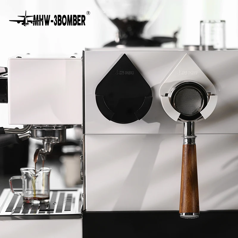 MHW-3BOMBER ABS Droplet Universal Portafilter Holder Exquisite Portafilter Hanging Rack Professional Home Barista Bar Accessorie