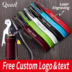 Quail 10pcs custom bottle opener,personalized wine corkscrew logo,lid stopper opening tool,beer wine accessories