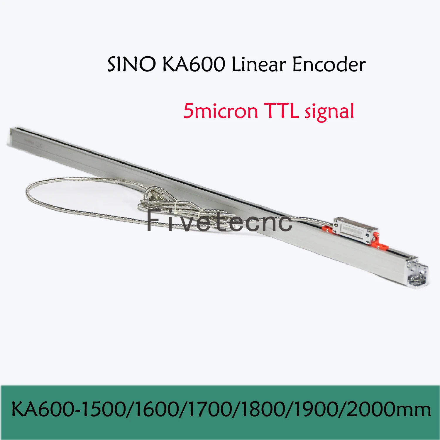 SINO KA-600 1500 1600 1700 1800 1900 2000 2100 2200mm 5micron TTL DRO Linear Glass Scale KA600 0.005mm Optical Encoder  Ruler