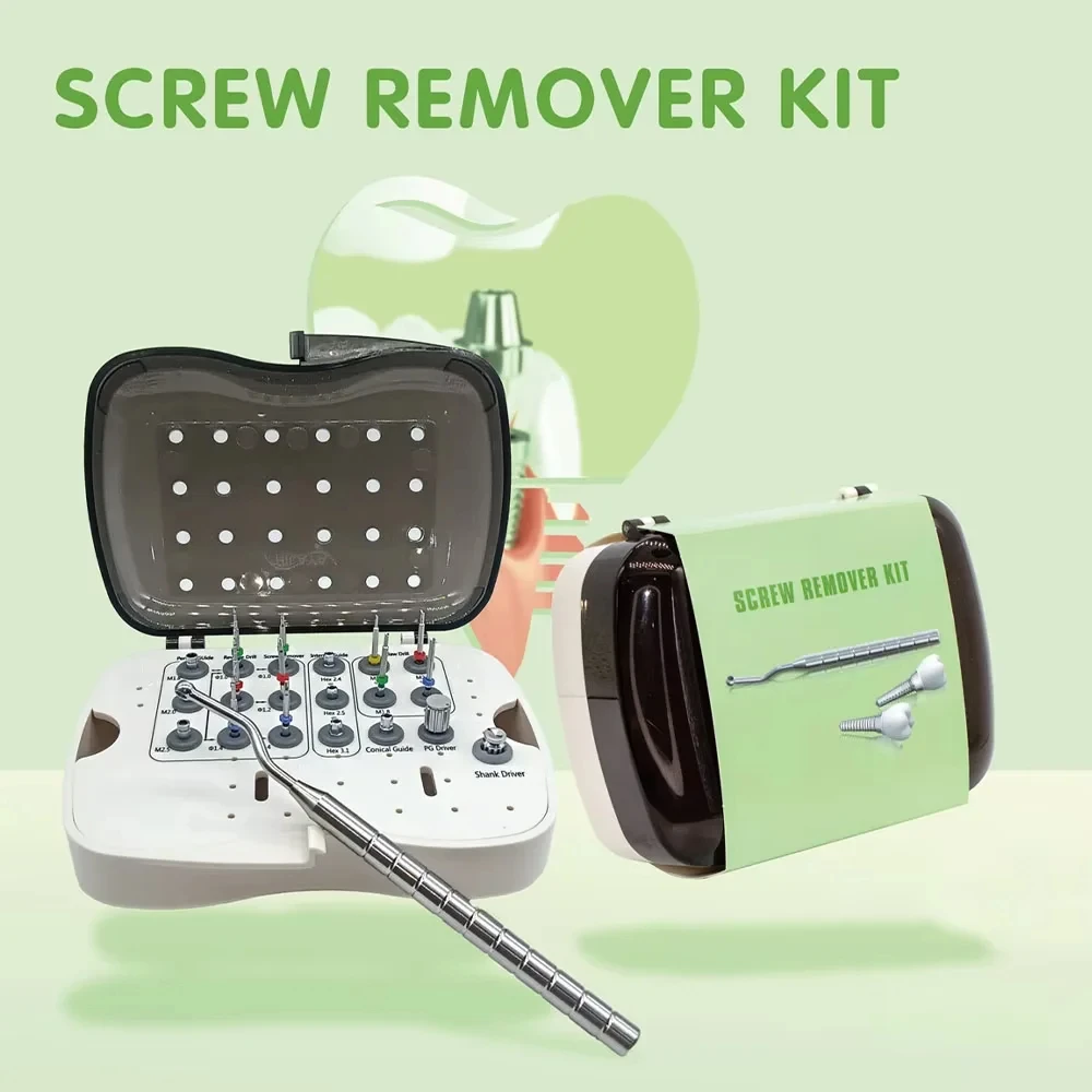 Dental Fractured Implant Screw Removal Kit Universal Repair Tools for Removing Broken Screw
