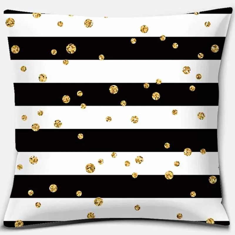 Black Geometric Printing Pillowcase Home Decoration Car Sofa Cushion Cover