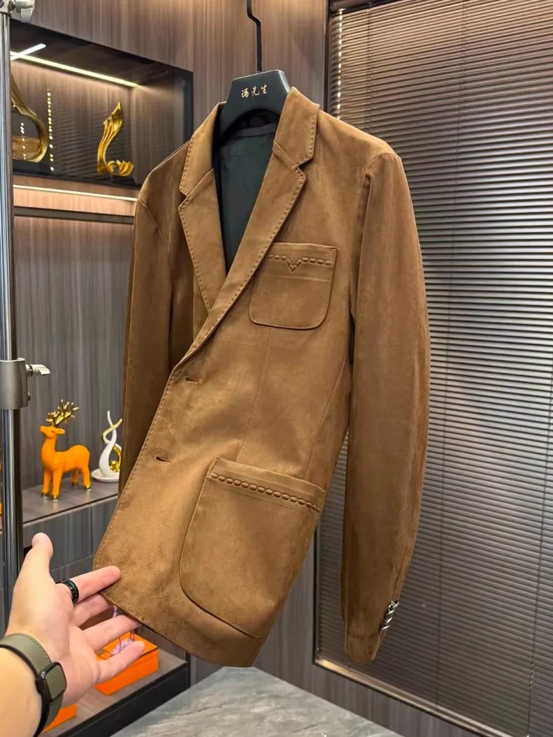 

High Quali Faionable Men's Casual Suit Autumn New Arrival Versatile Busin European Sle Ele Trendy Long Sve Bu...