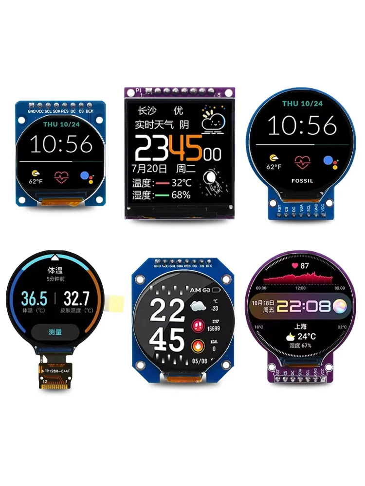 1.28-inch TFT circular display LCD display module RGB 240 * 240 GC9A01 driver 4-wire SPI interface 240x240 suitable for Arduin