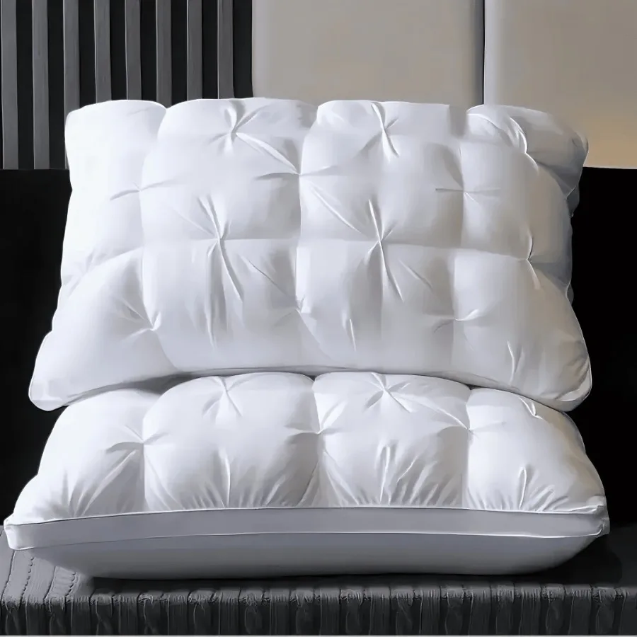 

Queen Size Bed Pillows Set of 2, Hotel Quality, Down Alternative Gusseted Bed Pillows for Side, Back, or Stomach Sleepers, Whit