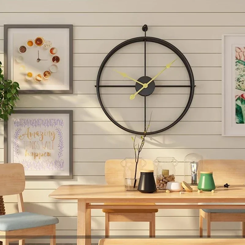 

Simple Minimalist Clock Wall Vintage Kitchen Korean Modern Bathroom Design Wall Watch Restaurant Reloj De Pared Home Decoration