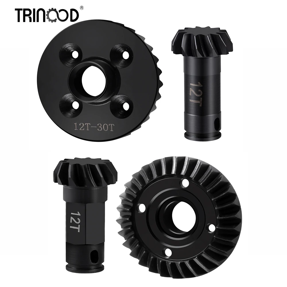 TRINOOD diferencial delantero/trasero helicoidal 30 + 12T engranajes para 1/18 granito Typhon Grom 1/14 Mojave Grom Mega 380 1/16 Mojave Grom