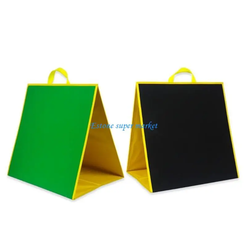 090B พับสีเขียว/กระดานสีดำ Felt Letter Board 17.12x17.32 นิ้วโพลีเอสเตอร์สำหรับสคริปต์คำและตัวอักษรข้อความ