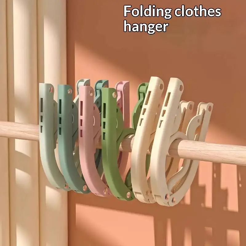 № 1/5 PCS Portable Folding Clothes Hangers Non Slip Design Durable Material Perfect For Travel Business Trips Camping