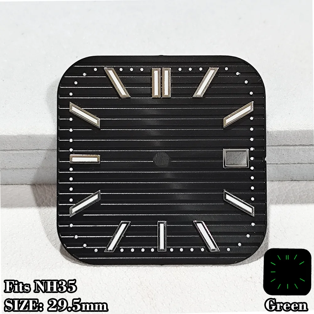 

NH35 Square Dial NH35 Dial 29.5mm Square Dial NH35 Dial Accessories NH35 Square Dial Green Luminous Dial NH35 Movements Dials