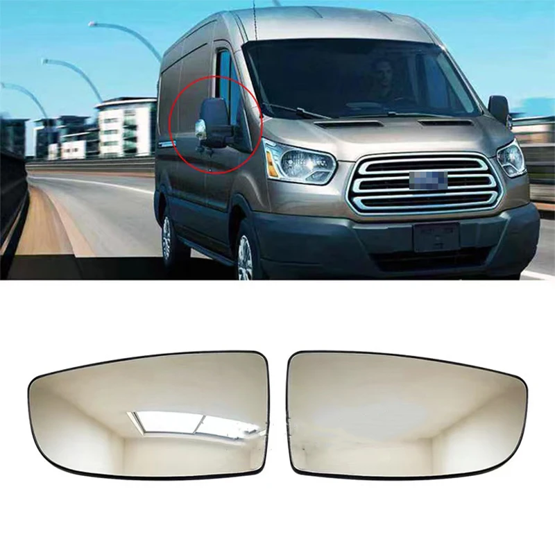 For Ford Transit MK8 Unheated Car Rear View Mirror Glass  2014 2015 2016 2017 2018 2019 2020 Left/Right RearView Wing Lower