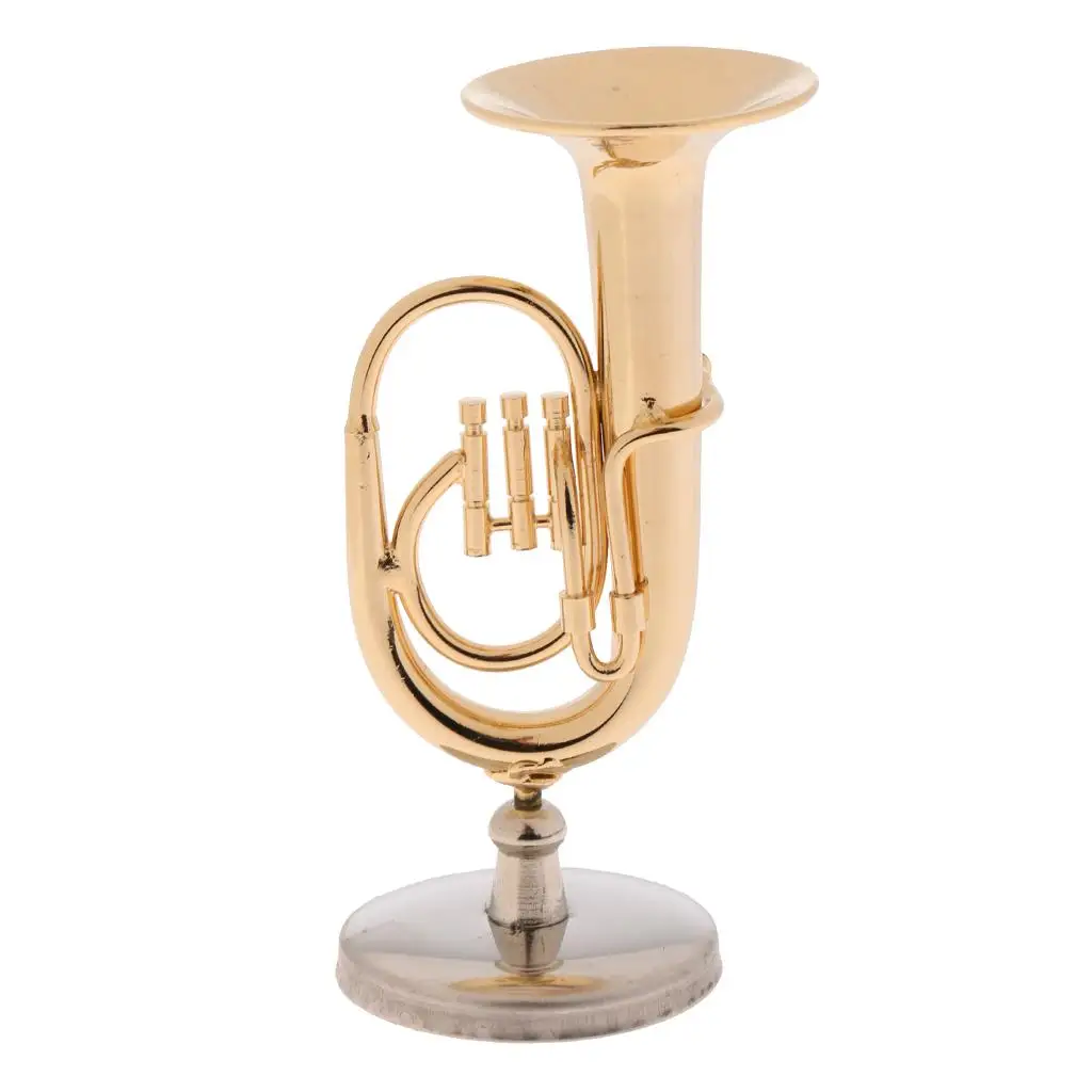 

Miniature Tuba Music Instrument 1 12 Scale Copper Model for Dollhouse Decoration and Furniture