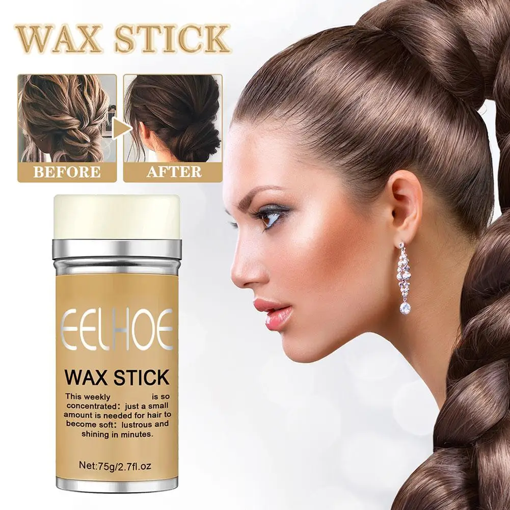 

Professional Hair Wax Stick Long-lasting Styling Anti-frizz Hair Broken Non-greasy Artifact E7i2