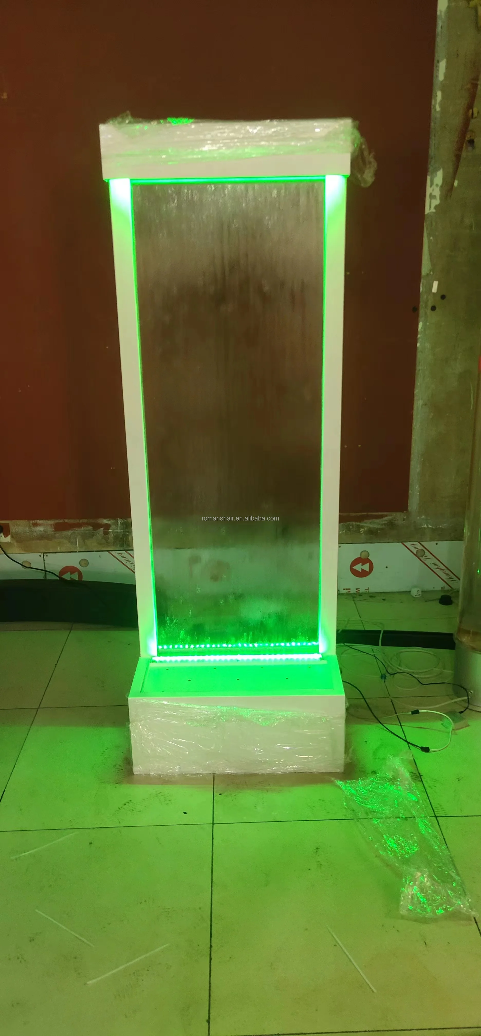 Customization.Led Light up Custom Large-scale Acrylic Water Bubble Wall Screen Acrylic Water Curtain Fountain Showcases for Part