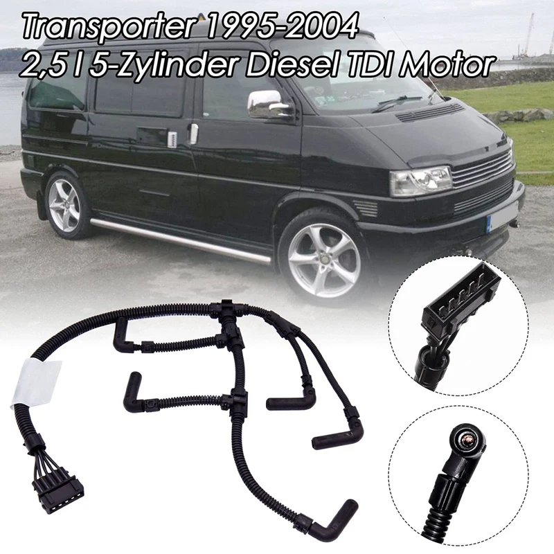 Car Glow Plug Wiring Harness Compatible With Replacement 2515 Cylinder For -T4 1995-2004 074972095B