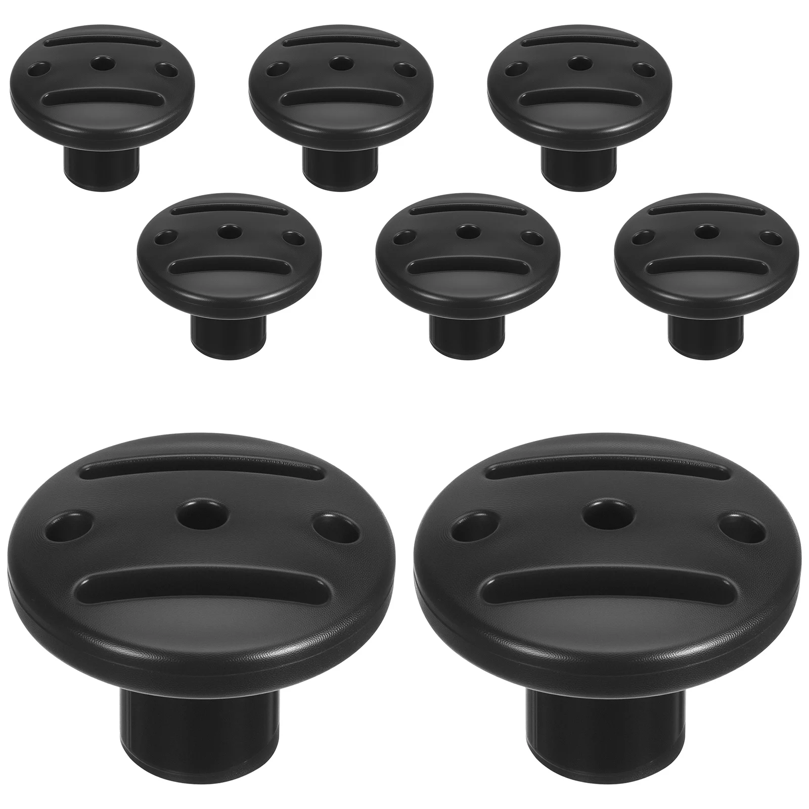 

8 pcs Cap Black Canopy Camping Accessories Protector Tip Tent Tips Tent Pole End Canopy Pole Cap Cover Tarp Poles End Cover