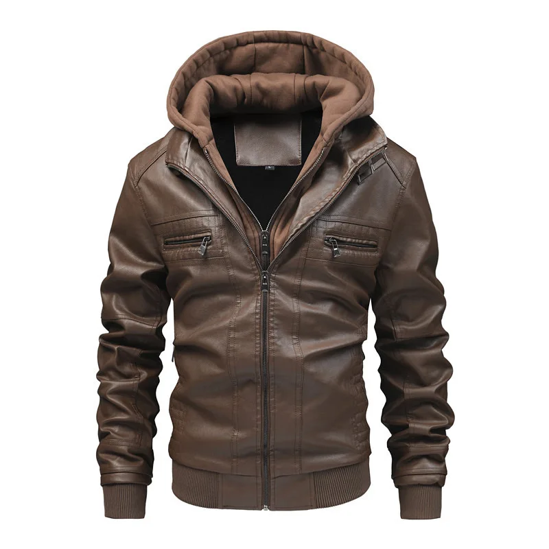 

Men's Casual Pu Leather Jacket Trendy Jacket Spring And Autumn Leather Jacket