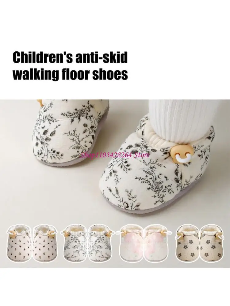 

Flexible Soled Infant Learning Shoes Cotton Nonslip Design For Toddler Safety