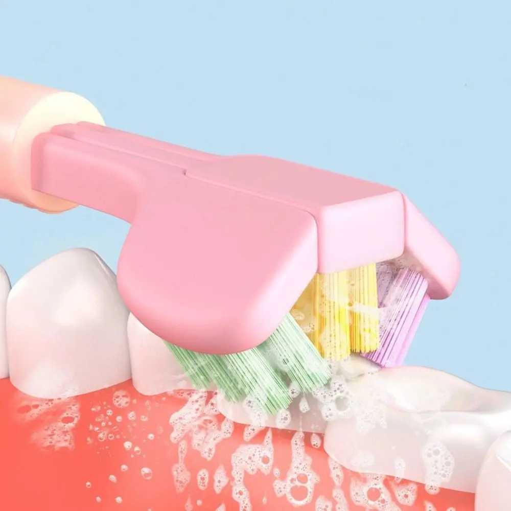 

Tongue Scraper Three Sided Children Toothbrush Cleaning Teeth Deep Oral Tongue Scraper Wrap-Around Portable Baby Oral Cleaner