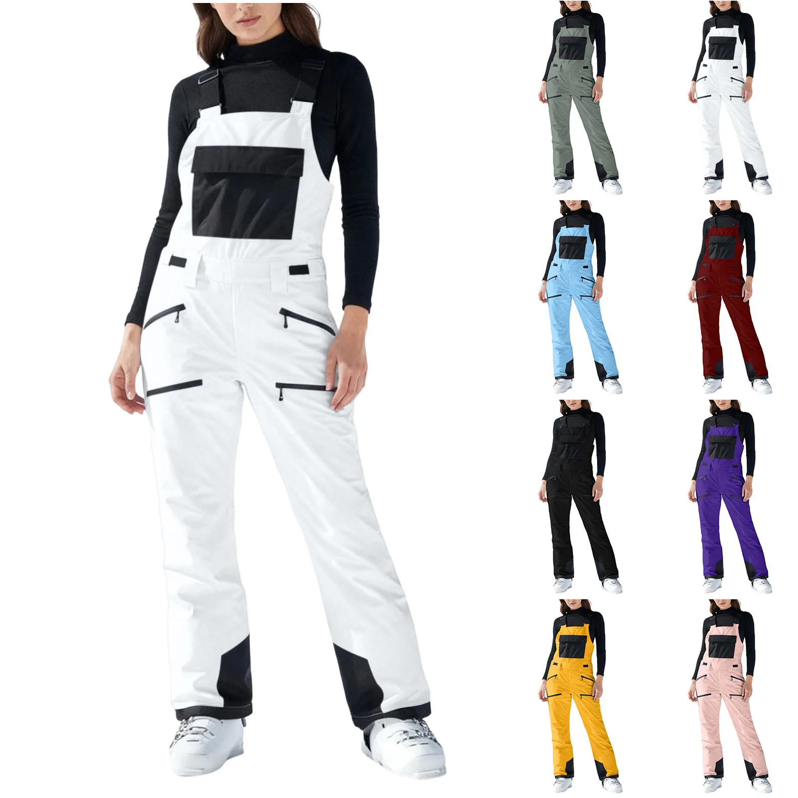 Pantalones de esquí cálidos de grafeno, monos Unisex, traje de esquí térmico impermeable para temporada de nieve, pantalones largos, estilo de viaje cómodo y transpirable