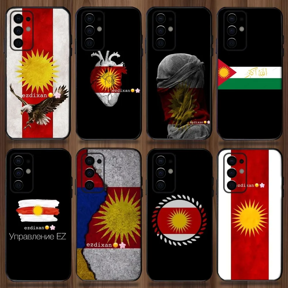 Yazidi Flag Ezidxan Phone Case For Samsung Galaxy A13,A21s,A22,A31,A32,A52,A53,A71,A80,A91 Soft Black Cover