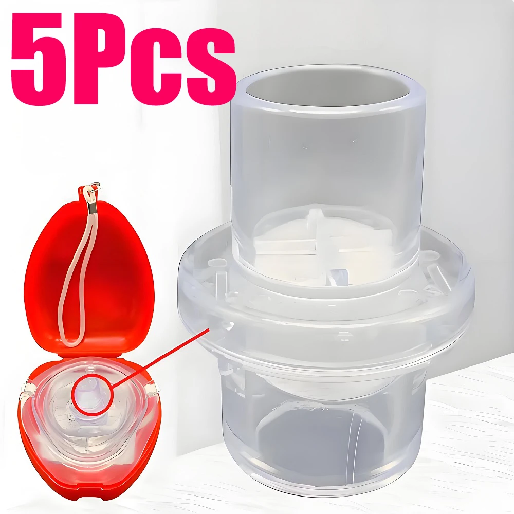 

5PCS/Set CPR Emergency Respirator Filter Plug Professional First Aid CPR Breathing Mask Protect Rescuers Artificial Respiration