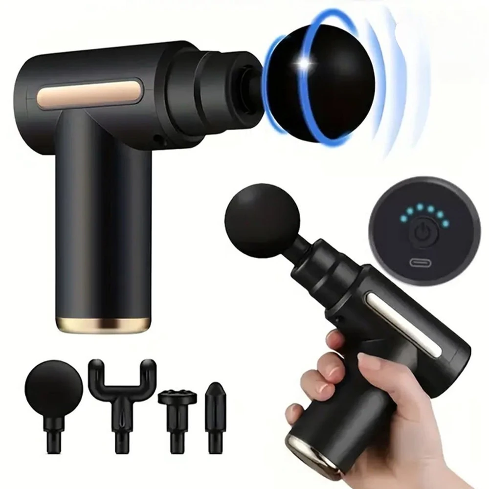 Massageador Muscular Elétrico Portátil de Alta Frequência Profissional para Alívio de Dores e Relaxamento Profundo